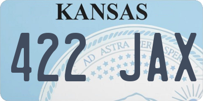 KS license plate 422JAX