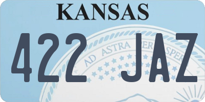 KS license plate 422JAZ