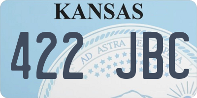 KS license plate 422JBC