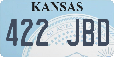 KS license plate 422JBD