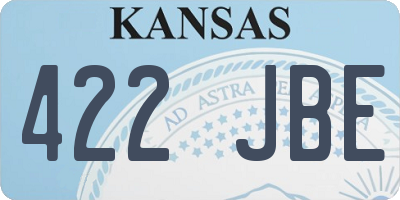 KS license plate 422JBE