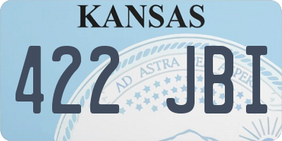 KS license plate 422JBI