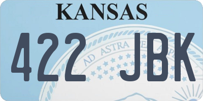 KS license plate 422JBK