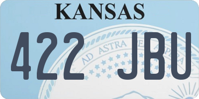 KS license plate 422JBU