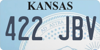 KS license plate 422JBV