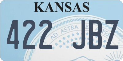 KS license plate 422JBZ