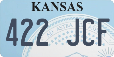 KS license plate 422JCF
