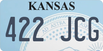 KS license plate 422JCG