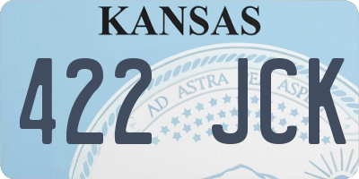 KS license plate 422JCK