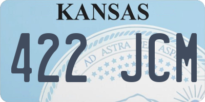 KS license plate 422JCM