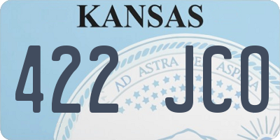 KS license plate 422JCO