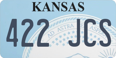 KS license plate 422JCS