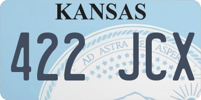 KS license plate 422JCX