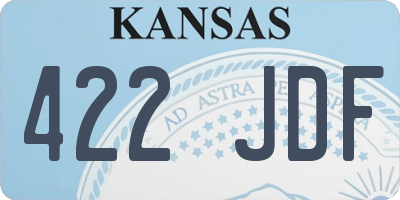 KS license plate 422JDF