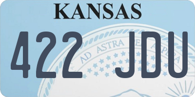 KS license plate 422JDU