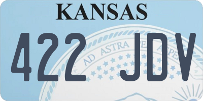 KS license plate 422JDV