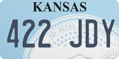 KS license plate 422JDY