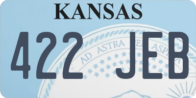 KS license plate 422JEB