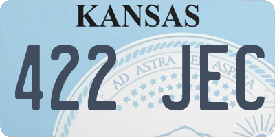 KS license plate 422JEC