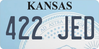 KS license plate 422JED