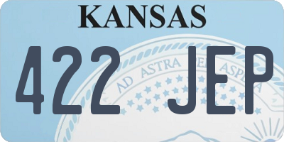 KS license plate 422JEP