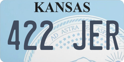 KS license plate 422JER