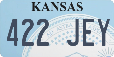 KS license plate 422JEY