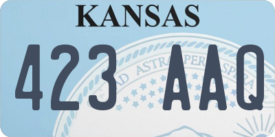 KS license plate 423AAQ