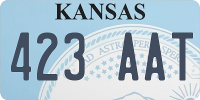 KS license plate 423AAT