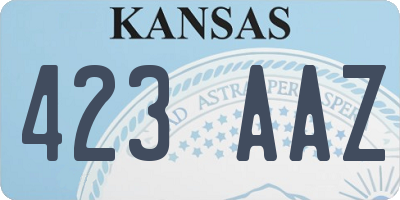 KS license plate 423AAZ