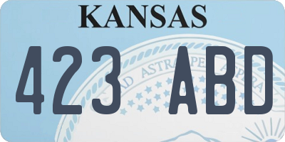 KS license plate 423ABD