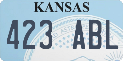 KS license plate 423ABL