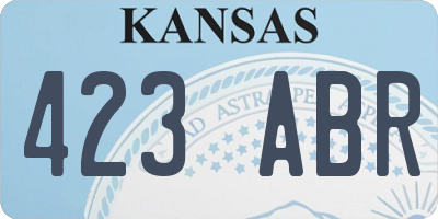 KS license plate 423ABR