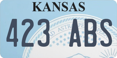 KS license plate 423ABS