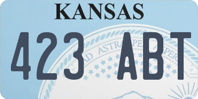 KS license plate 423ABT