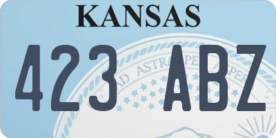 KS license plate 423ABZ