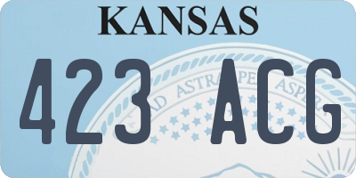 KS license plate 423ACG