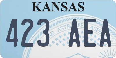 KS license plate 423AEA