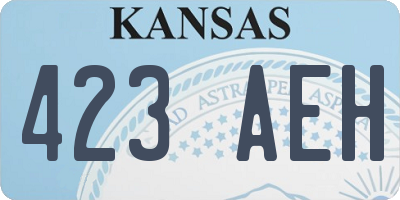 KS license plate 423AEH