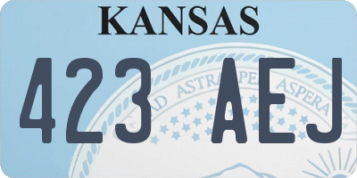 KS license plate 423AEJ