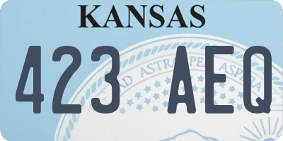 KS license plate 423AEQ