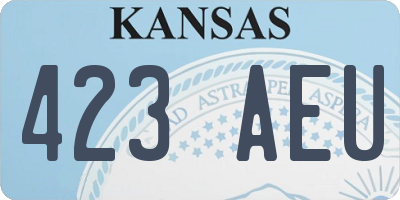 KS license plate 423AEU