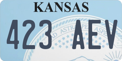 KS license plate 423AEV