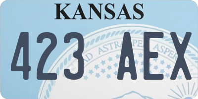 KS license plate 423AEX
