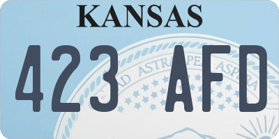 KS license plate 423AFD