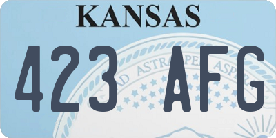KS license plate 423AFG