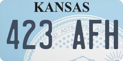 KS license plate 423AFH