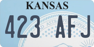 KS license plate 423AFJ