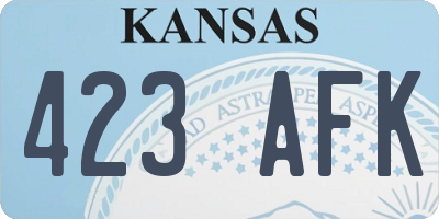 KS license plate 423AFK