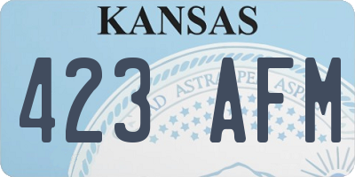 KS license plate 423AFM